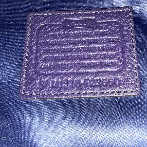 Coach Legacy Purple/Indigo Leather Shoulder Hobo Bag - Picture 4 of 6